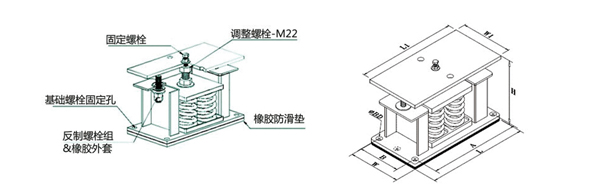 ZTF型冷却塔弹簧减震器技术参数 ZTF型冷却塔弹簧减震器技术参数