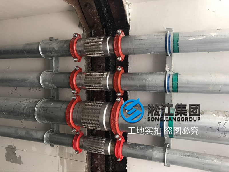上海银商科技园卡箍式金属软管使用现场 卡箍式金属软管使用现场